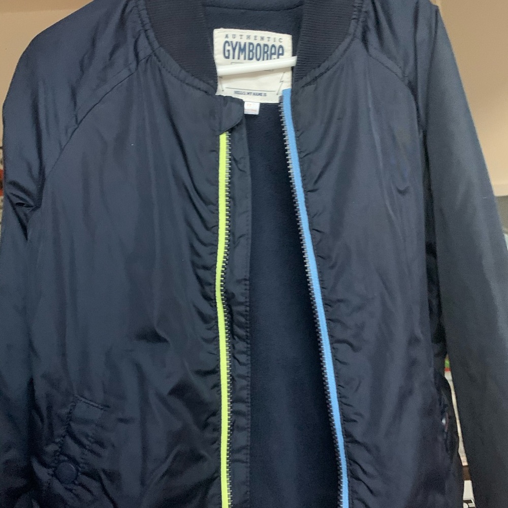 Boys navy blue windbreaker jacket size 5